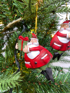 Dancing Santa Ornaments