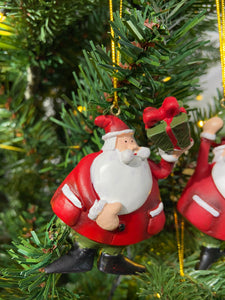 Dancing Santa Ornaments