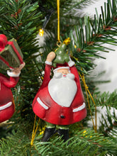 Load image into Gallery viewer, Dancing Santa Ornaments