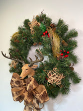 Load image into Gallery viewer, Rustic Deer Wreath