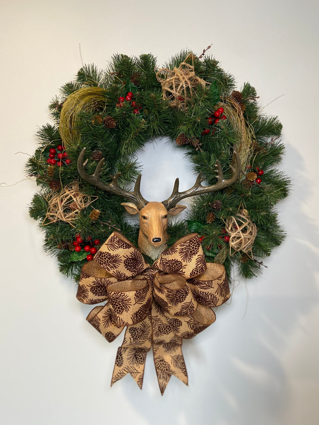Rustic Deer Wreath