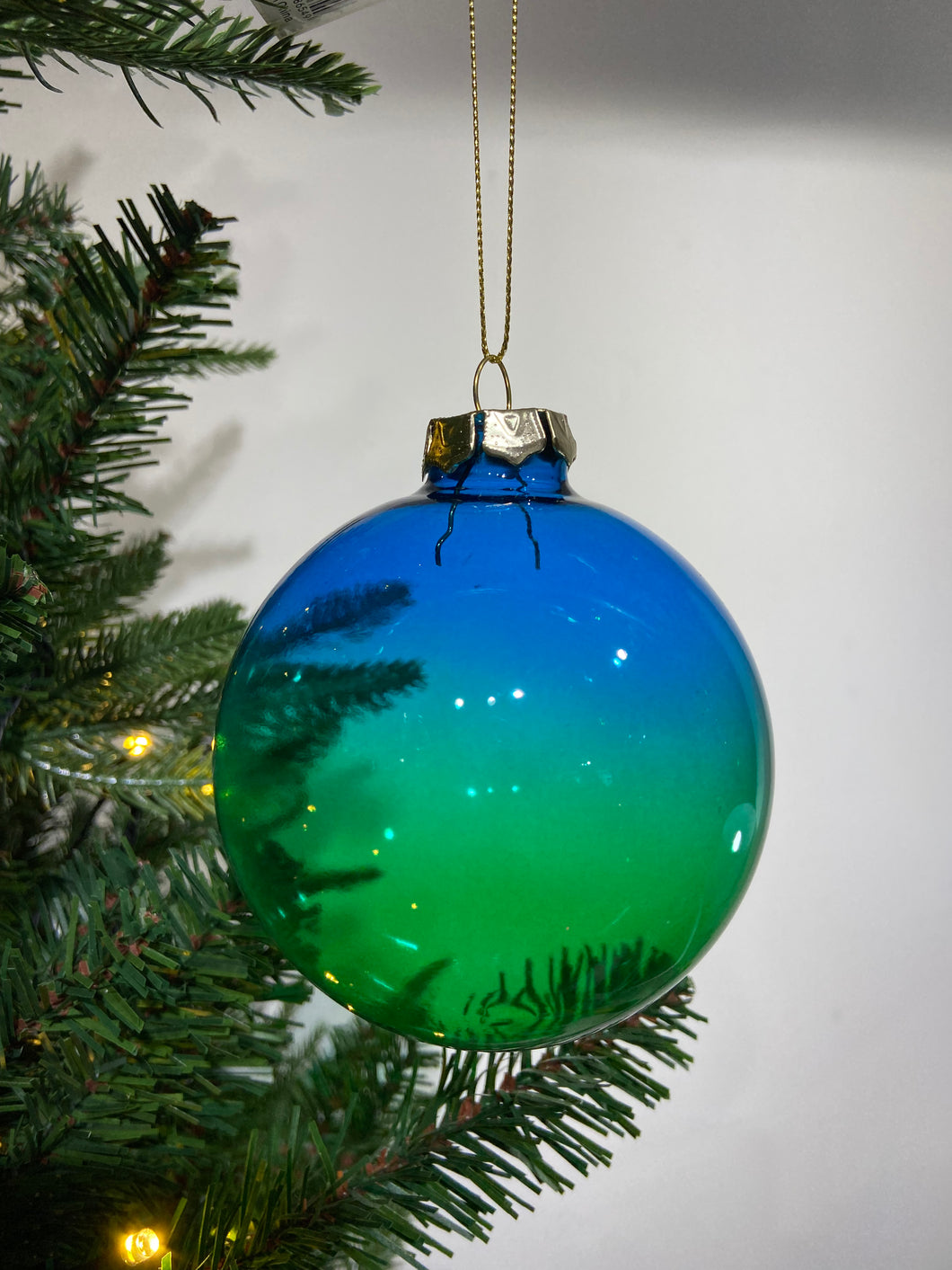 Blue and Green Ombre Bauble