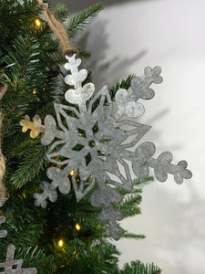 Tin Snowflake Ornament