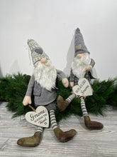 Load image into Gallery viewer, Grey Fabric Gnome Ornaments (Large)