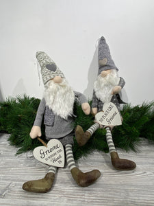 Grey Fabric Gnome Ornaments (Large)