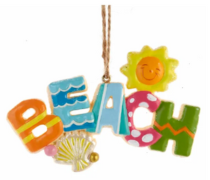"Beach" Sign Ornament