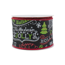 Load image into Gallery viewer, Holly Jolly Blackboard Ribbon