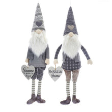 Load image into Gallery viewer, Grey Fabric Gnome Ornaments (Large)